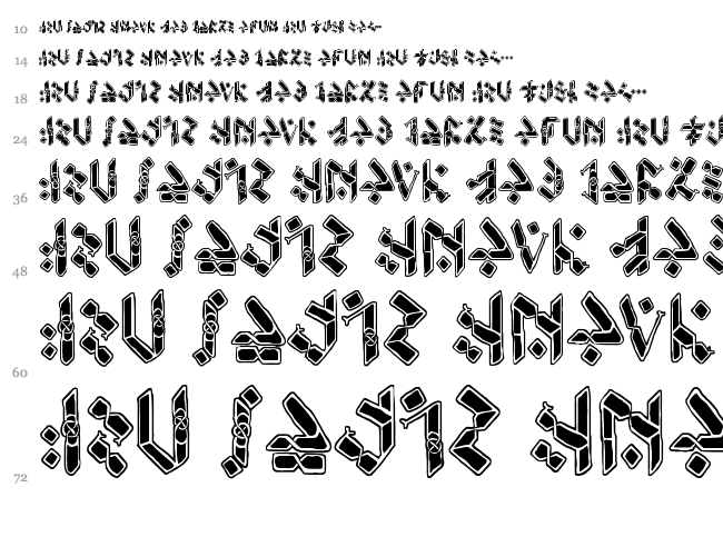 Temphis font waterfall